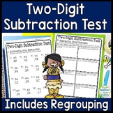 Two Digit Subtraction Test | Double Digit Subtraction with