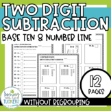 Two Digit Subtraction Using Number Lines & Base Ten Blocks