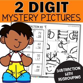 Preview of Two Digit Subtraction with Regrouping 2nd Grade Math Worksheets | Double Digit
