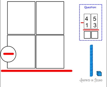 Preview of Two-Digit Subtraction with Regrouping Mats Smart Board