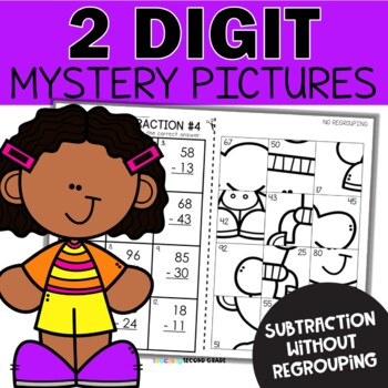 Preview of Two Digit Subtraction without Regrouping 2nd Grade Math Worksheets Double Digit