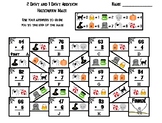 Two Digit and One Digit Addition Game:  Halloween Math Maze