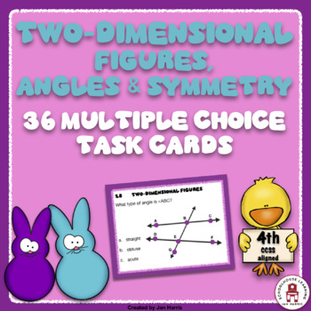 Preview of Two-Dimensional Figures, Angles, & Symmetry Task Cards