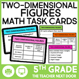 5th Grade Two Dimensional Figures Task Cards Polygons Math
