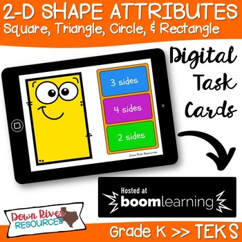 Preview of Two-Dimensional Shapes and Their Attributes Boom Cards Distance Learning (TEKS)