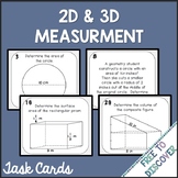 2D and 3D Measurement Task Cards Activity