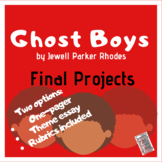 Two Final Projects for Ghost Boys the novel by Jewell Park