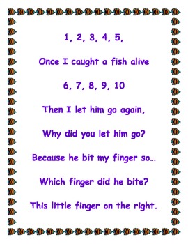 Two Fish Themed Finger Play Songs by Early Childhood Activities and ...