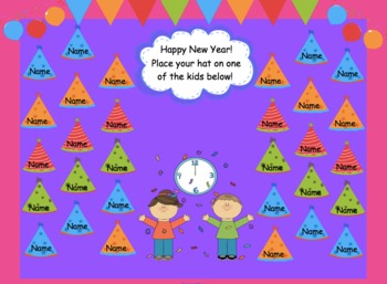 Preview of Two Happy New Year Attendance Files for SMARTBoard
