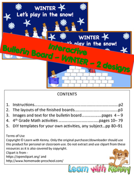 Preview of Two Interactive Bulletin Boards for Winter