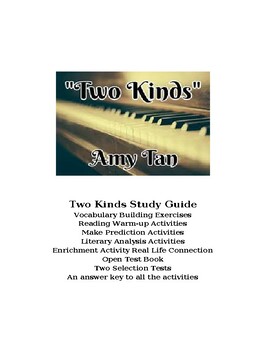 Preview of Two Kinds by Amy Tan Study Guide