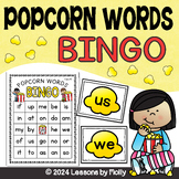Two Letter Words Bingo | Popcorn Theme