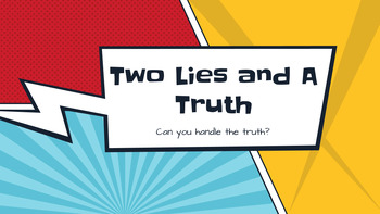 Preview of Two Lies and a Truth Classroom Activity