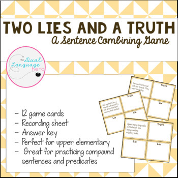 Two Truths And A Lie Teaching Resources | TPT