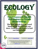 Two Life Science Ecology Crossword Puzzles that Focus on 2