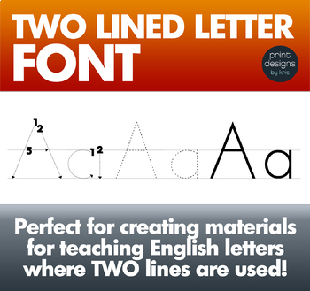 Preview of Two Lined Alphabet Letter Tracing Font - Handwriting Without
