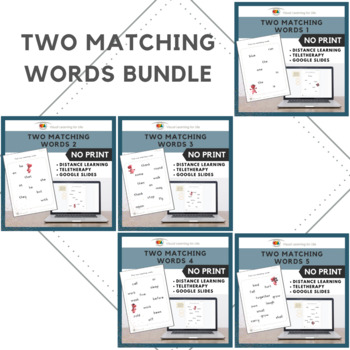 Preview of Two Matching Words Google Slides Bundle