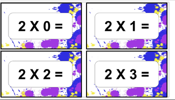 Preview of Two Multiplication Facts Flash Cards