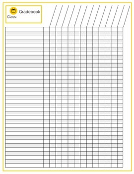 Gradebook printable pages