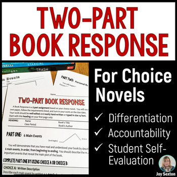 Preview of Book Report: Two-Part Book Response for Independent Novels - Middle School