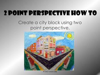 Two Point Perspective How To PowerPoint: Draw a City Block by Lesson Lady