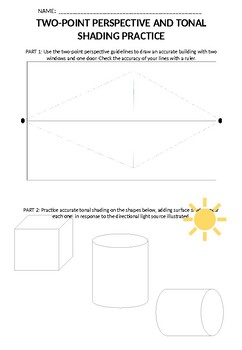 Preview of Two-Point Perspective & Tonal Shading Practice