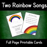 Rainbow Song Worksheets Teachers Pay Teachers