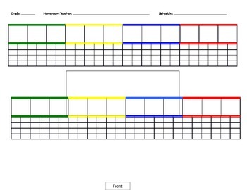 Preview of Two Rows Seating Chart