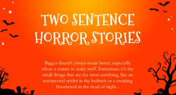 Two Sentence Horror Stories by Cristina Acosta | TPT