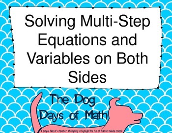 Preview of *Two Sets, Scavenger Hunt* Solve Multi-Step Equations with Variables Both Sides