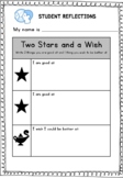 Two Stars and a Wish | Student Self Reflections | Formativ