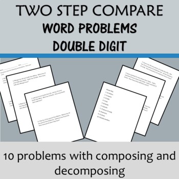 Preview of Digital Two Step Compare Word Problems both Addition and Subtraction