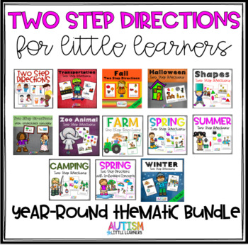 Preview of Autism Speech Therapy Two Step Directions Bundle