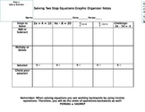 Two Step Equation Graphic Organizer Notes