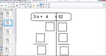 Preview of Two Step Equation Guide with Practice