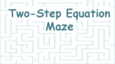 Two Step Equation Maze w/ Answer Key
