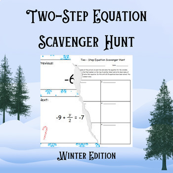 Preview of Two-Step Equation Scavenger Hunt