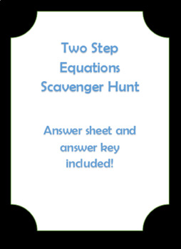 Preview of Two Step Equation Scavenger Hunt