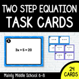 Two Step Equation TASK CARDS (set of 24)