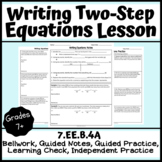 Two-Step Equation Word Problems Complete Lesson