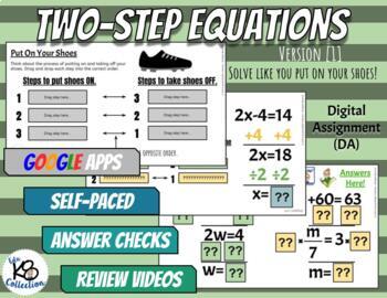 Preview of Two-Step Equations [1]  - Digital Assignment [Version 1]