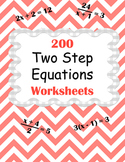 Two Step Equations Worksheets