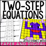 Two Step Equations Activity Coloring Worksheet Winter