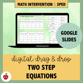 Preview of Two Step Equations Activity | Digital Drag and Drop