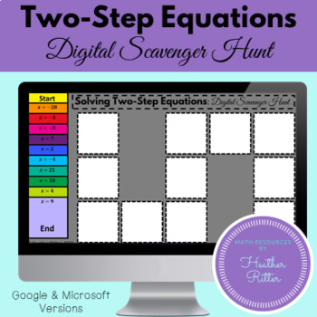 Preview of Two-Step Equations: Digital Scavenger Hunt