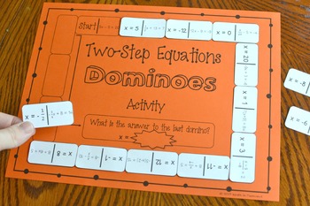 Two-Step Equations Dominoes Activity by Math in Demand | TpT