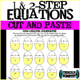 Two-Step Equations Easter Eggs Cut and Paste Activity