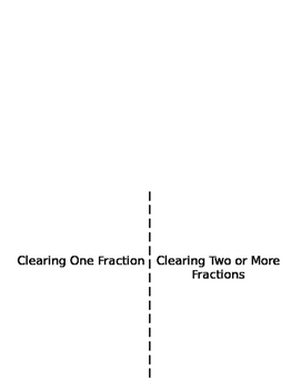 Preview of Two Step Equations Foldable Clearing Fractions
