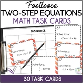 Solving Equations Fun Task Card Activity for Two Step Algebraic Equations