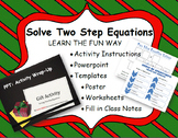 Two Step Equations: Gift Wrap Activity and Power Point Lesson
